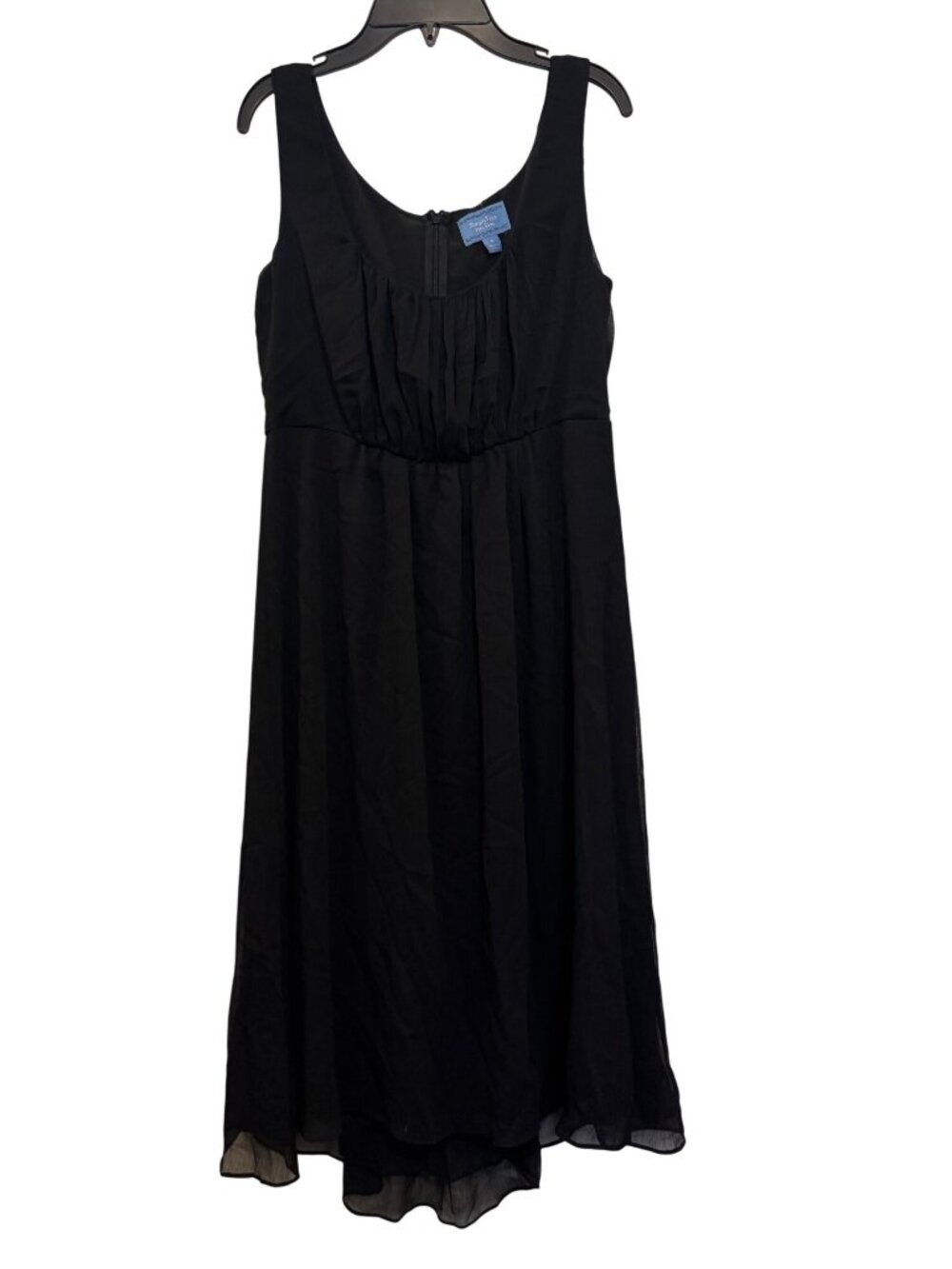 Simply Vera Vera Wang Black Sleeveless Chiffon Dress Womens Size 6